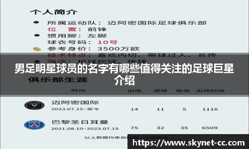 男足明星球员的名字有哪些值得关注的足球巨星介绍